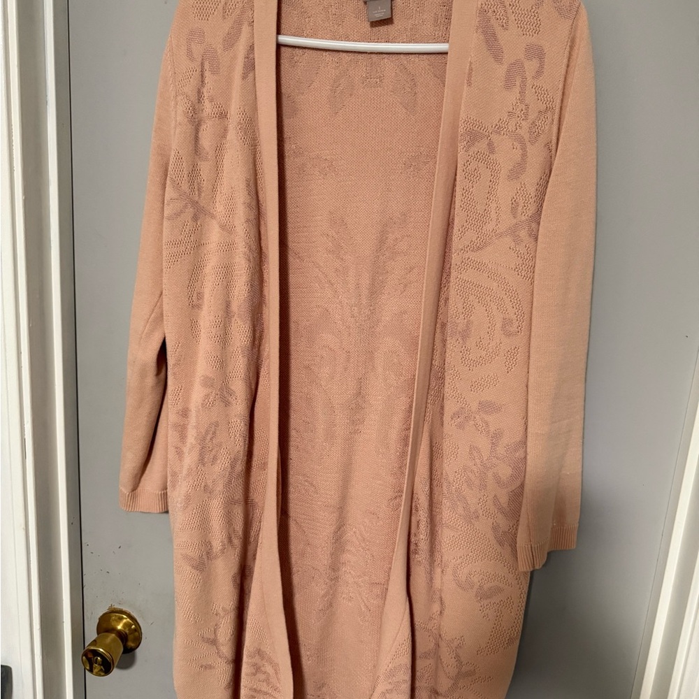 Chico's Women's Cardigan/Sweater in Soft Peach